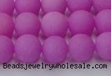 CCN2526 15.5 inches 12mm round matte candy jade beads wholesale