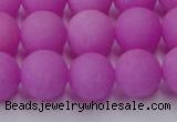 CCN2527 15.5 inches 14mm round matte candy jade beads wholesale