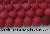 CCN2531 15.5 inches 8mm round matte candy jade beads wholesale