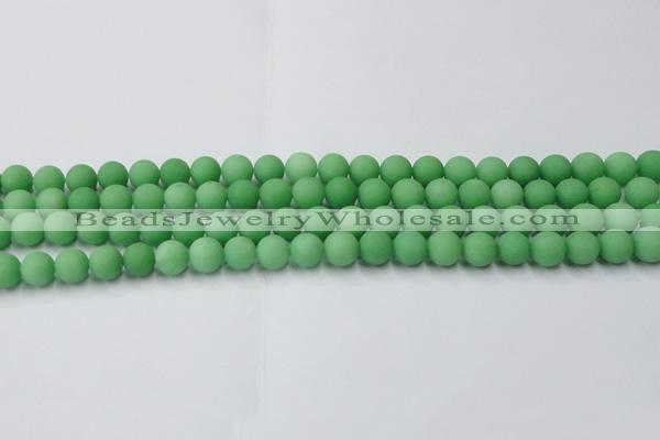 CCN2538 15.5 inches 8mm round matte candy jade beads wholesale