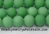 CCN2539 15.5 inches 10mm round matte candy jade beads wholesale