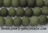 CCN2544 15.5 inches 6mm round matte candy jade beads wholesale