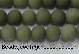 CCN2545 15.5 inches 8mm round matte candy jade beads wholesale