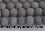 CCN2581 15.5 inches 6mm round matte candy jade beads wholesale