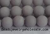 CCN2582 15.5 inches 8mm round matte candy jade beads wholesale