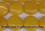 CCN2607 15.5 inches 18mm flat round candy jade beads wholesale