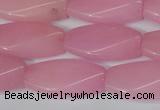 CCN2615 15.5 inches 15*30mm twisted rectangle candy jade beads