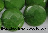 CCN262 15.5 inches 25mm faceted coin candy jade beads wholesale