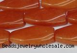 CCN2620 15.5 inches 15*30mm twisted rectangle candy jade beads