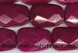 CCN2631 15.5 inches 18*25mm faceted trapezoid candy jade beads