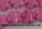 CCN2660 15.5 inches 16mm carved flower candy jade beads wholesale