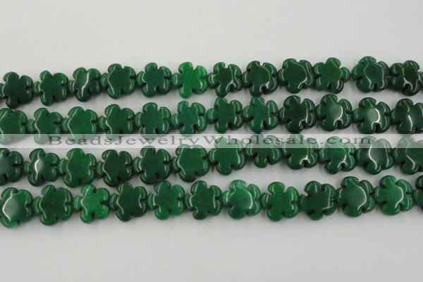 CCN2667 15.5 inches 16mm carved flower candy jade beads wholesale