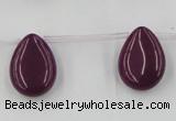 CCN2680 Top-drilled 13*18mm flat teardrop candy jade beads