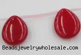 CCN2706 Top-drilled 18*25mm flat teardrop candy jade beads