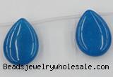 CCN2710 Top-drilled 18*25mm flat teardrop candy jade beads