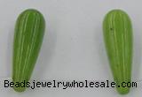 CCN2736 Top-drilled 10*30mm teardrop candy jade beads wholesale