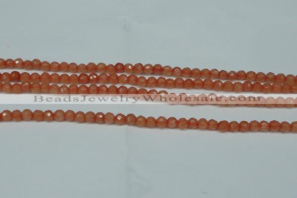 CCN2820 15.5 inches 4mm tiny faceted round candy jade beads