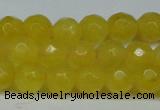 CCN2833 15.5 inches 5mm faceted round candy jade beads