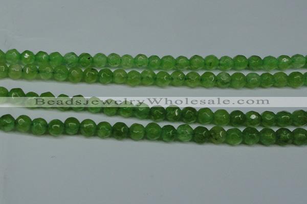 CCN2834 15.5 inches 5mm faceted round candy jade beads