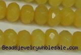 CCN2873 15.5 inches 5*8mm faceted rondelle candy jade beads