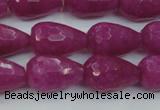 CCN3001 15.5 inches 10*15mm faceted teardrop candy jade beads