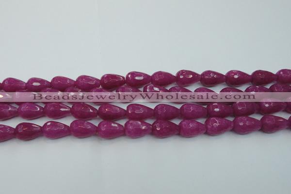 CCN3001 15.5 inches 10*15mm faceted teardrop candy jade beads