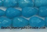 CCN3009 15.5 inches 10*15mm faceted teardrop candy jade beads