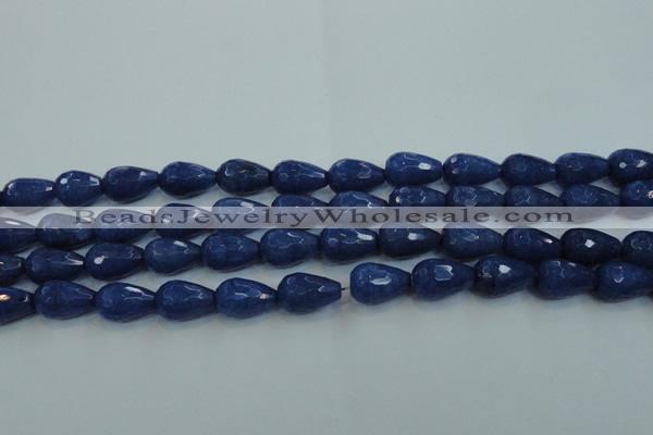 CCN3014 15.5 inches 10*15mm faceted teardrop candy jade beads