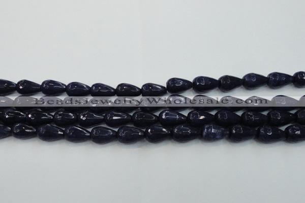 CCN3015 15.5 inches 10*15mm faceted teardrop candy jade beads