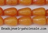 CCN3750 15.5 inches 8*12mm teardrop candy jade beads wholesale