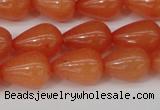 CCN3761 15.5 inches 10*14mm teardrop candy jade beads wholesale