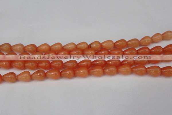 CCN3761 15.5 inches 10*14mm teardrop candy jade beads wholesale