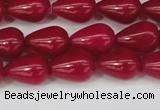 CCN3763 15.5 inches 10*14mm teardrop candy jade beads wholesale