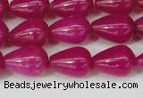 CCN3766 15.5 inches 10*14mm teardrop candy jade beads wholesale