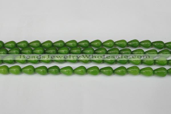 CCN3769 15.5 inches 10*14mm teardrop candy jade beads wholesale