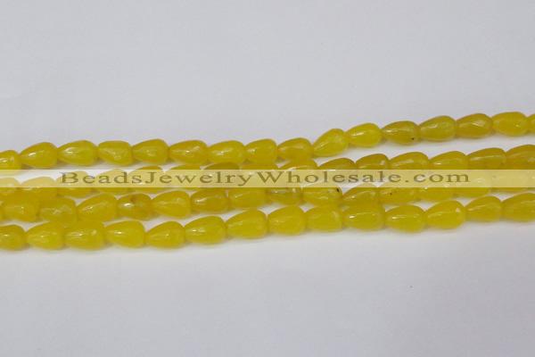 CCN3775 15.5 inches 8*12mm faceted teardrop candy jade beads