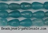 CCN3785 15.5 inches 8*12mm faceted teardrop candy jade beads