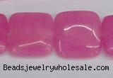 CCN3802 15.5 inches 20*20mm square candy jade beads wholesale