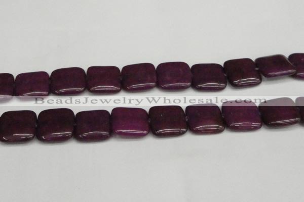 CCN3806 15.5 inches 20*20mm square candy jade beads wholesale