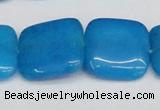 CCN3810 15.5 inches 20*20mm square candy jade beads wholesale