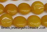 CCN3815 15.5 inches 14mm flat round candy jade beads wholesale