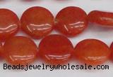 CCN3816 15.5 inches 14mm flat round candy jade beads wholesale