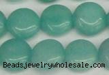 CCN3822 15.5 inches 14mm flat round candy jade beads wholesale