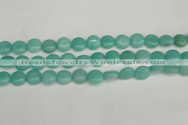 CCN3822 15.5 inches 14mm flat round candy jade beads wholesale