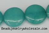 CCN3831 15.5 inches 20mm flat round candy jade beads wholesale