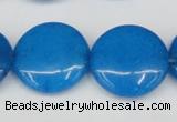 CCN3832 15.5 inches 20mm flat round candy jade beads wholesale