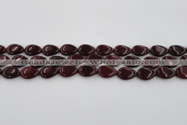 CCN3865 15.5 inches 13*18mm flat teardrop candy jade beads