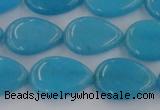 CCN3871 15.5 inches 13*18mm flat teardrop candy jade beads