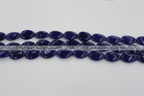 CCN3873 15.5 inches 13*18mm flat teardrop candy jade beads