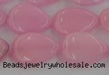 CCN3875 15.5 inches 15*20mm flat teardrop candy jade beads